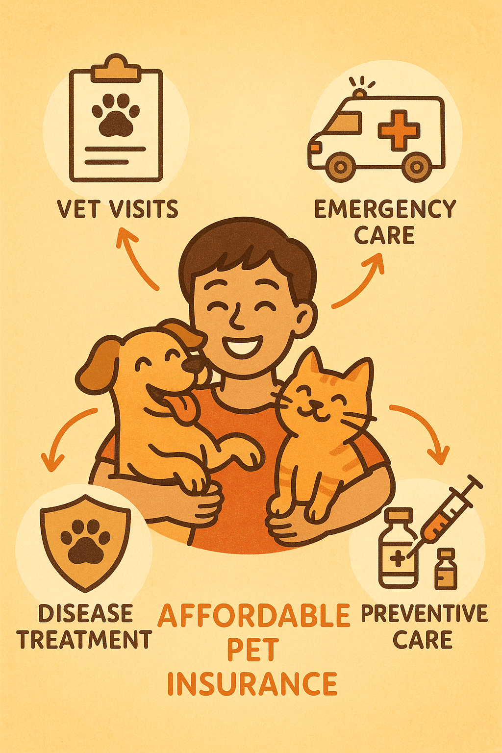 Benefits of affordable pet insurance for pet owners and their pets explained visually