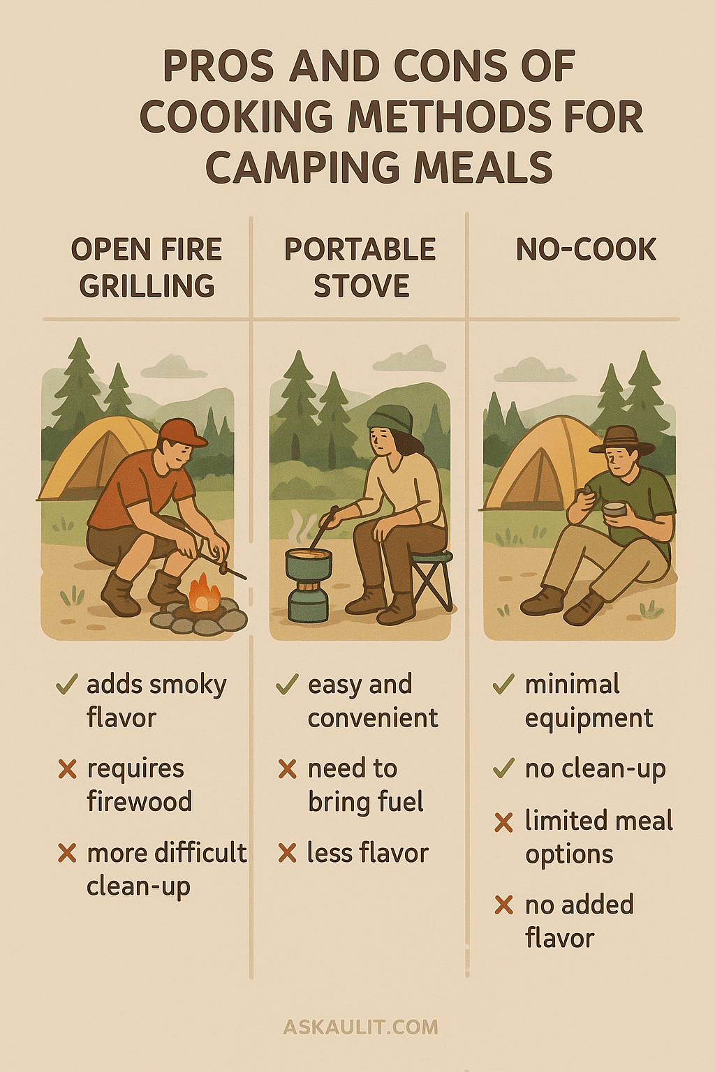 Camping meal ideas comparing cooking methods for creative outdoor living