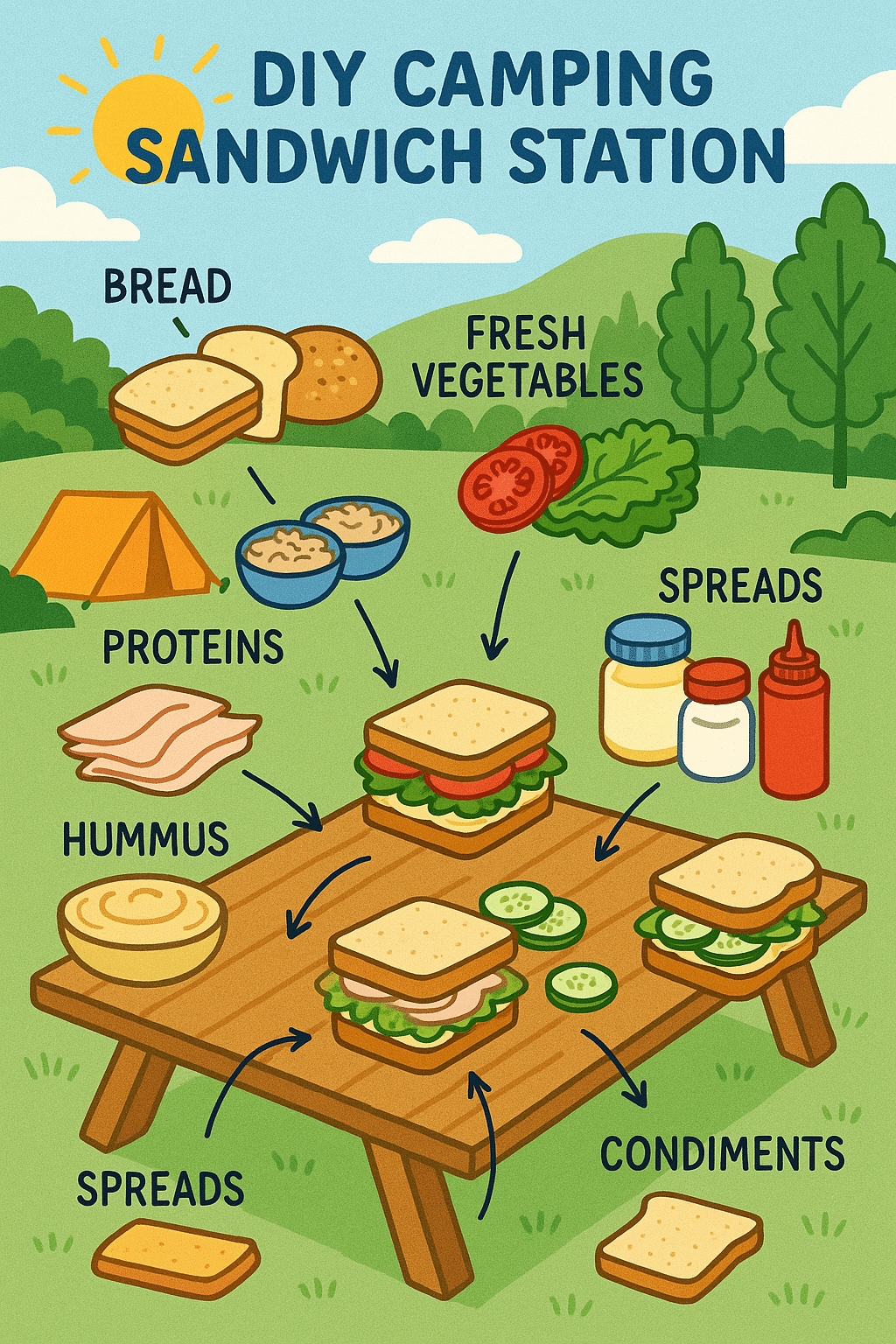 Creative DIY camping sandwich meal ideas for outdoor living