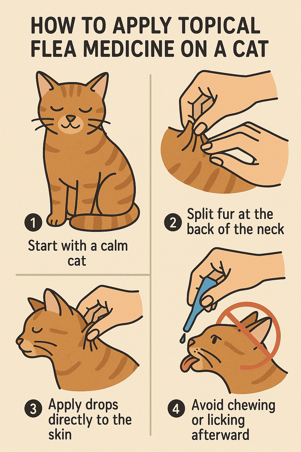 How to apply best flea medicine for cats step by step guide with visuals