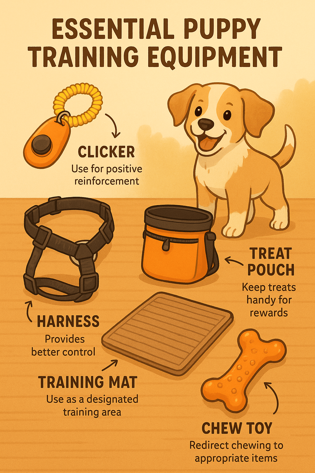 Puppy training near me essential equipment for pet owners with labeled use tips
