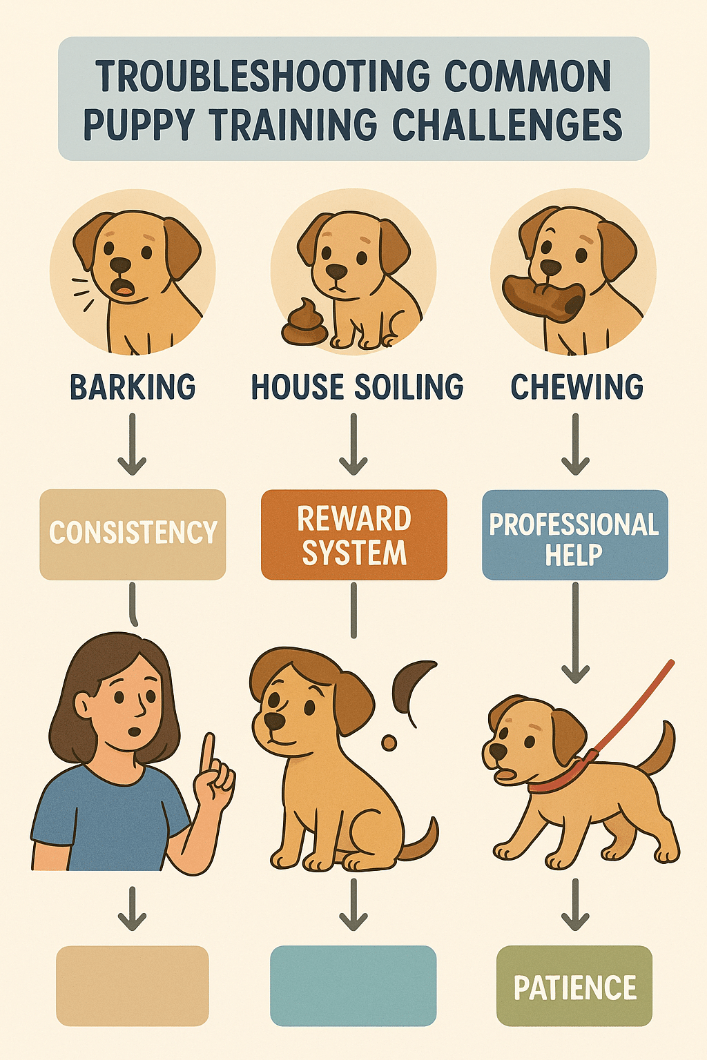Puppy training near me troubleshooting common puppy problems and solutions flowchart