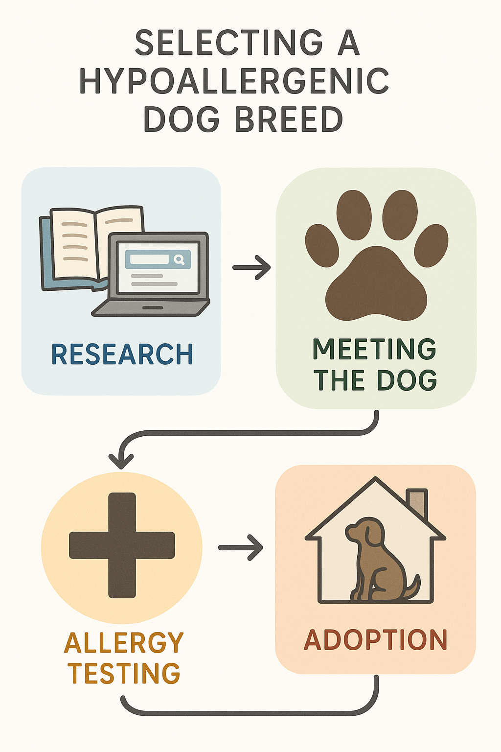 Step by step selection timeline for hypoallergenic dogs guiding families through adoption