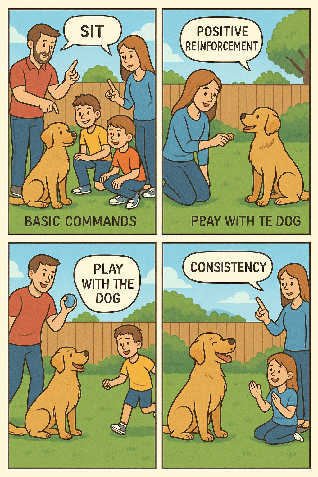 Training steps for best family dogs with positive reinforcement and consistency