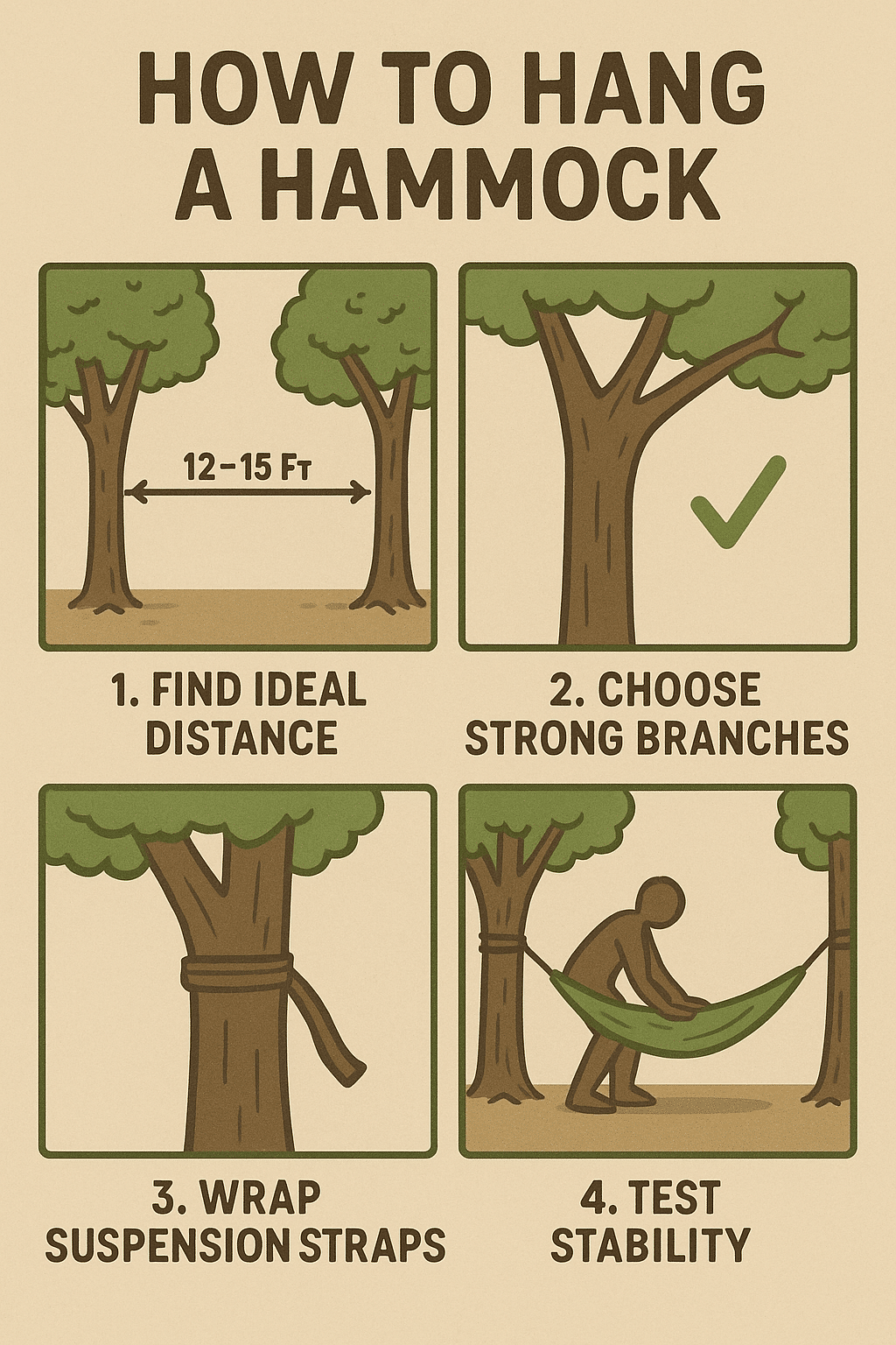best hammocks for outdoors how to hang safely between trees with steps