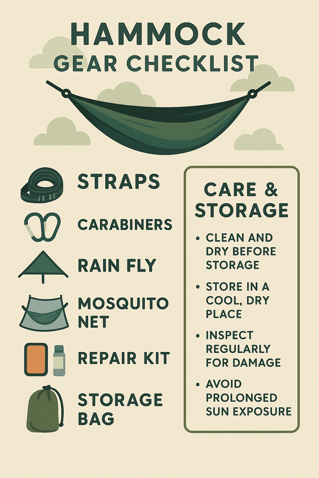 best hammocks for outdoors packing checklist and care tips for gear