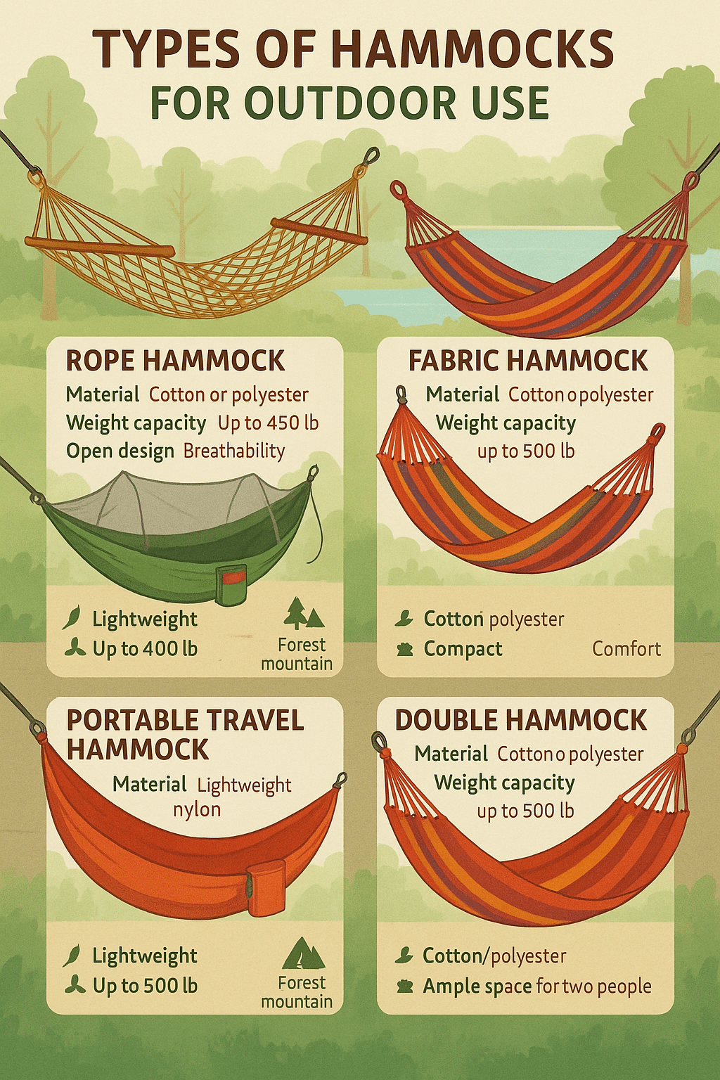 best hammocks for outdoors types with features and uses for outdoor enthusiasts