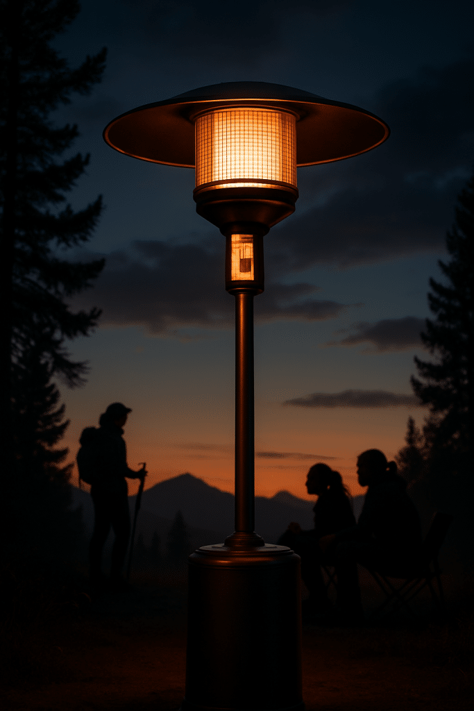 featured image showcasing a freestanding patio heater reviews with outdoor adventure and warmth