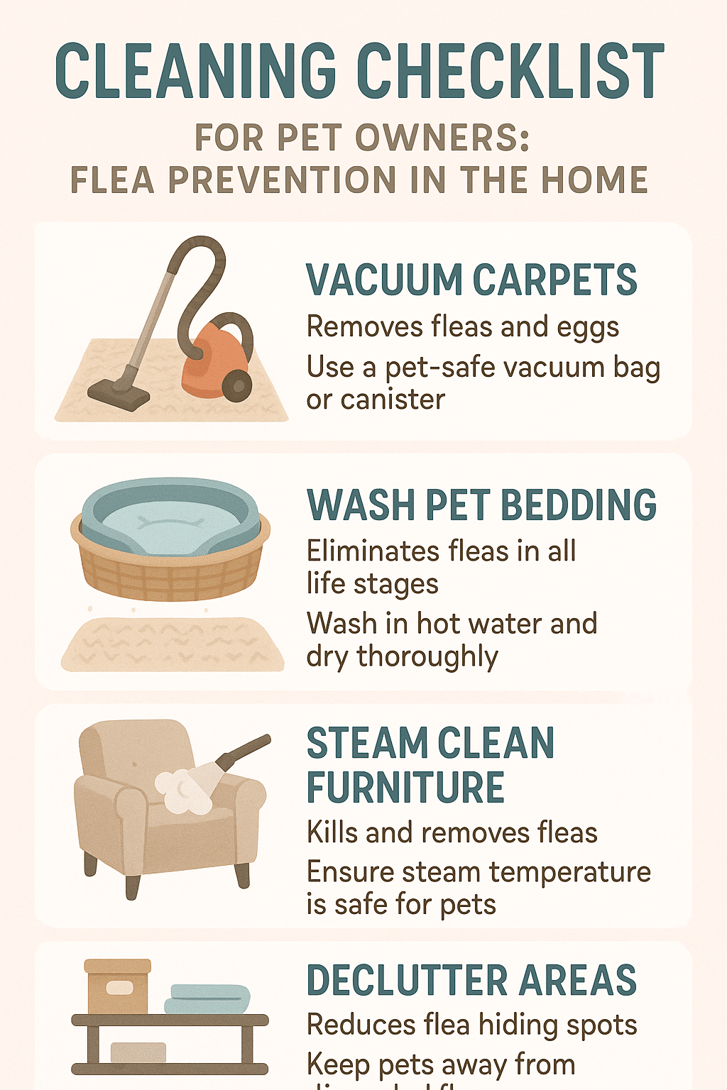natural flea treatments home cleaning checklist for effective flea prevention and pet care