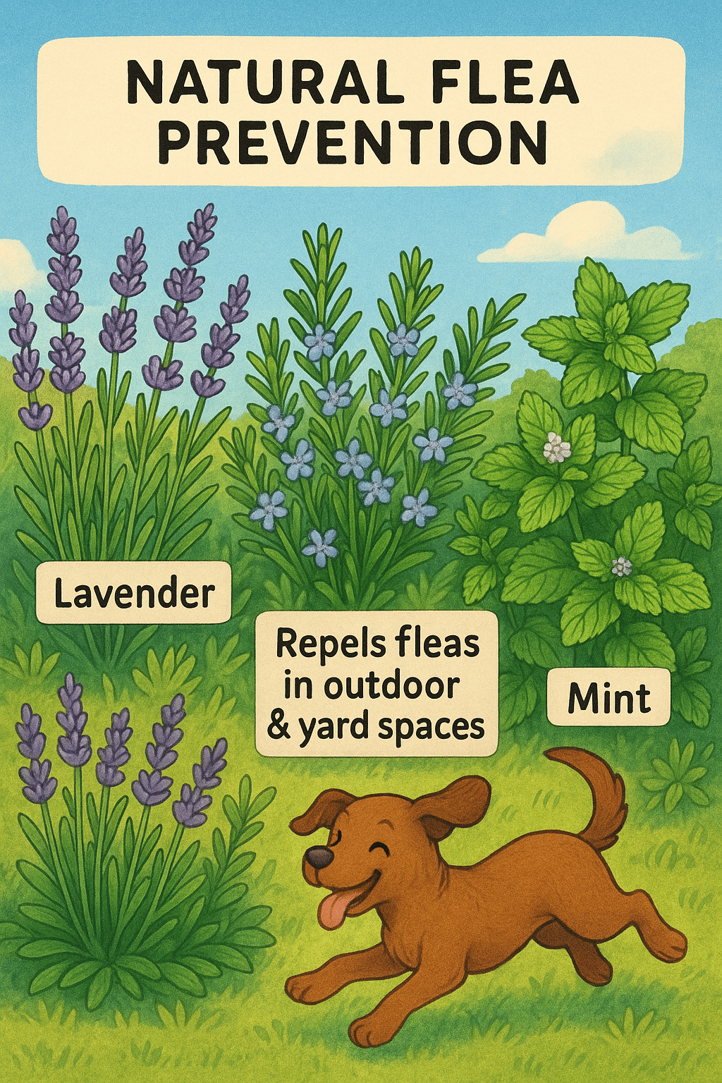 natural flea treatments outdoor plants lavender rosemary and mint repelling fleas from pets