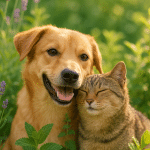 natural flea treatments safe and effective pet care with happy dog and cat in natural setting
