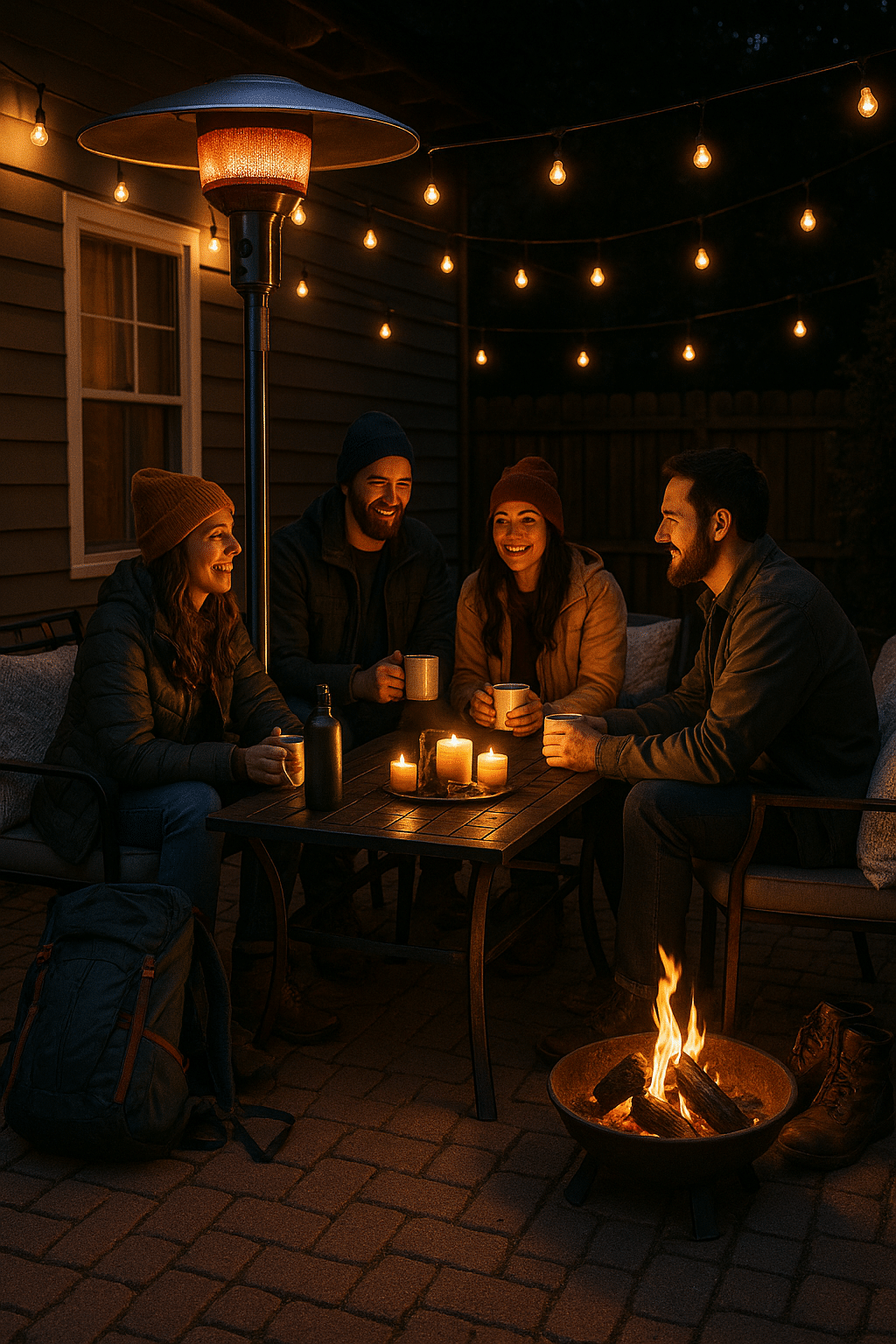 outdoor enthusiasts using patio heater reviews freestanding model for warm gathering