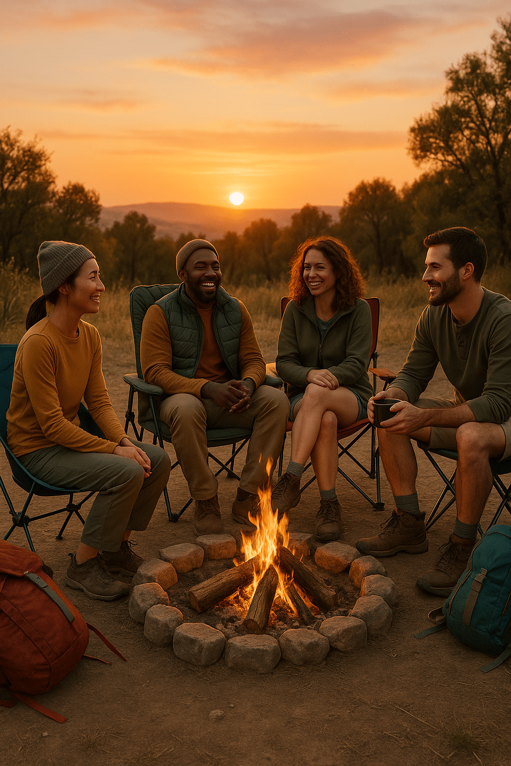 outdoor enthusiasts using various camping chairs illustrating camping chairs reviews features