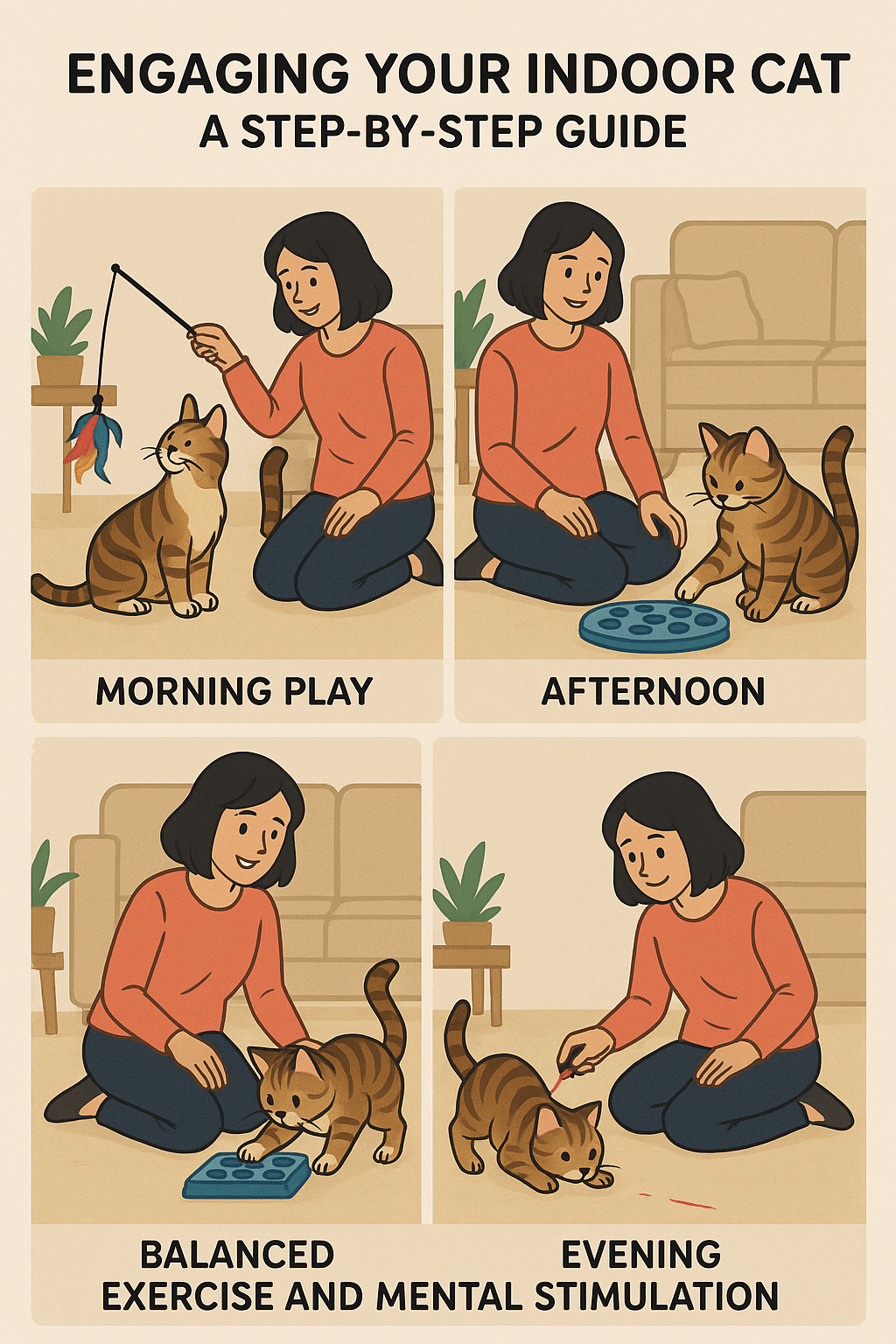 step by step cat play guide with best cat toys for indoor cats for exercise and stimulation