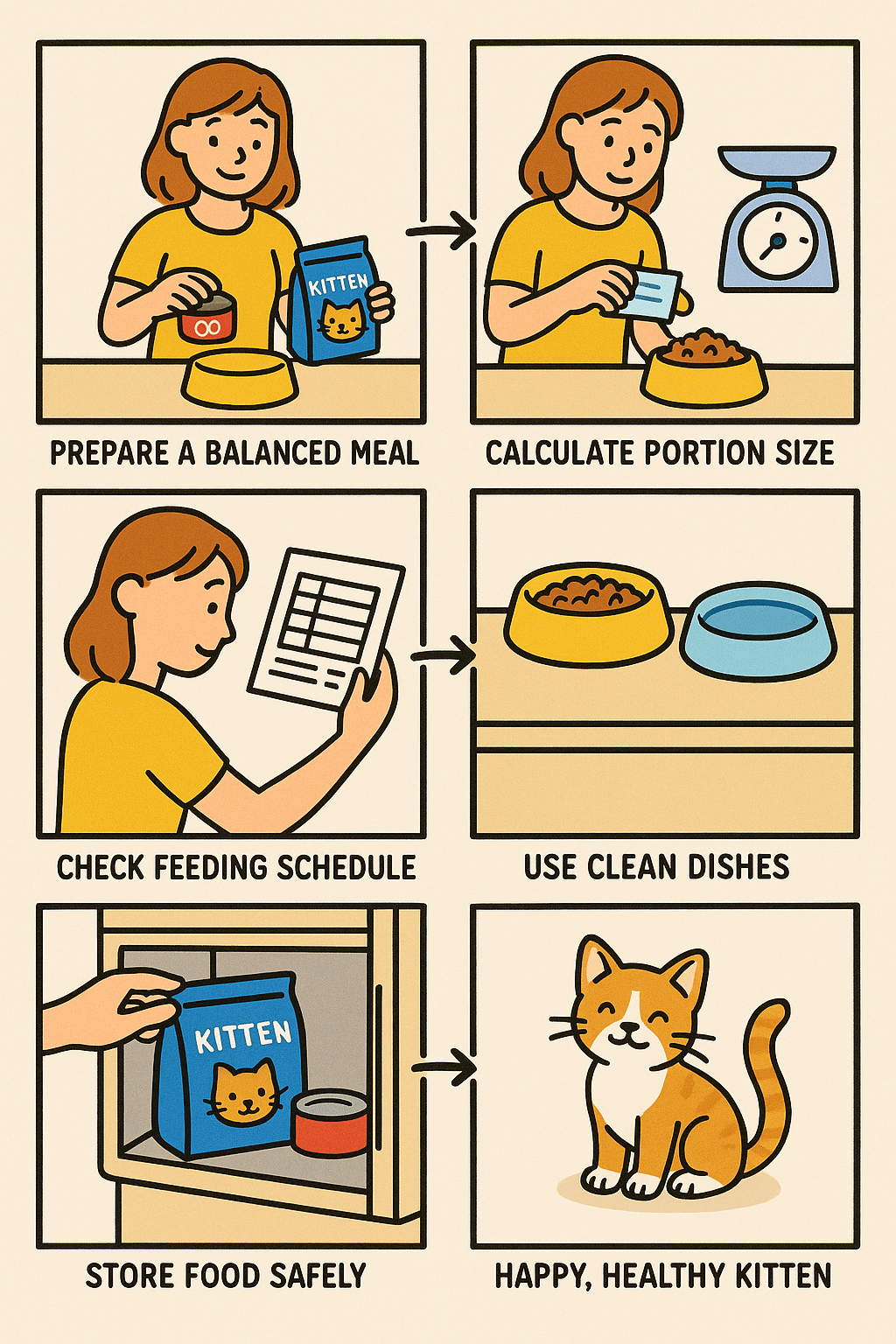 step by step feeding guide for best kitten food with portion and schedule tips