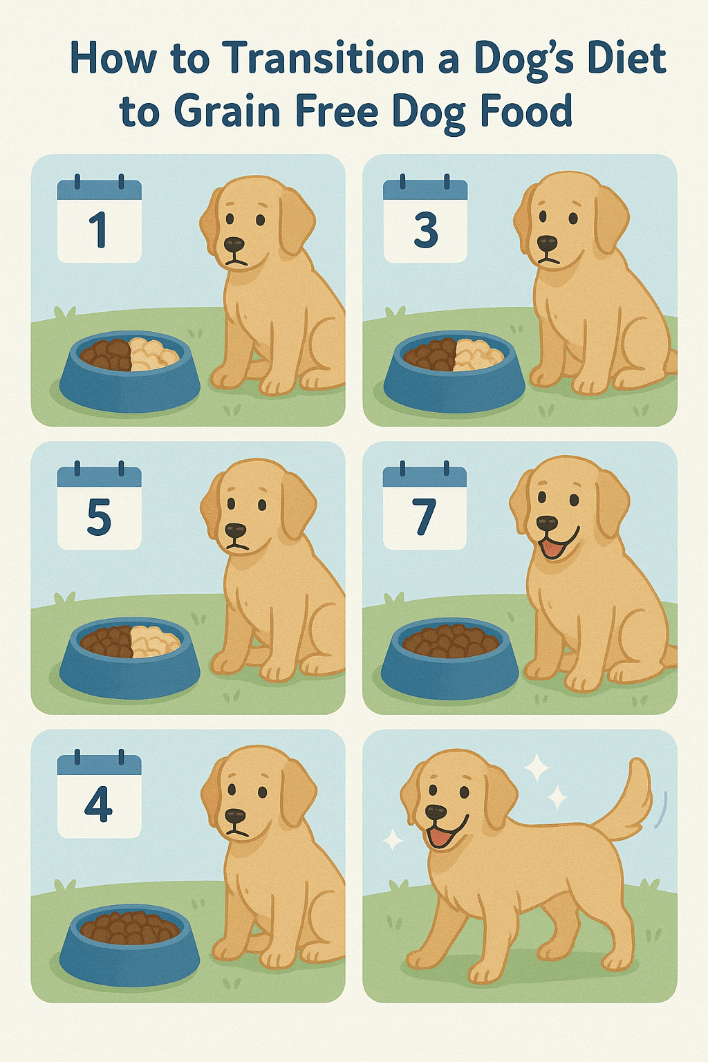 step by step guide to transition dogs to grain free dog food safely