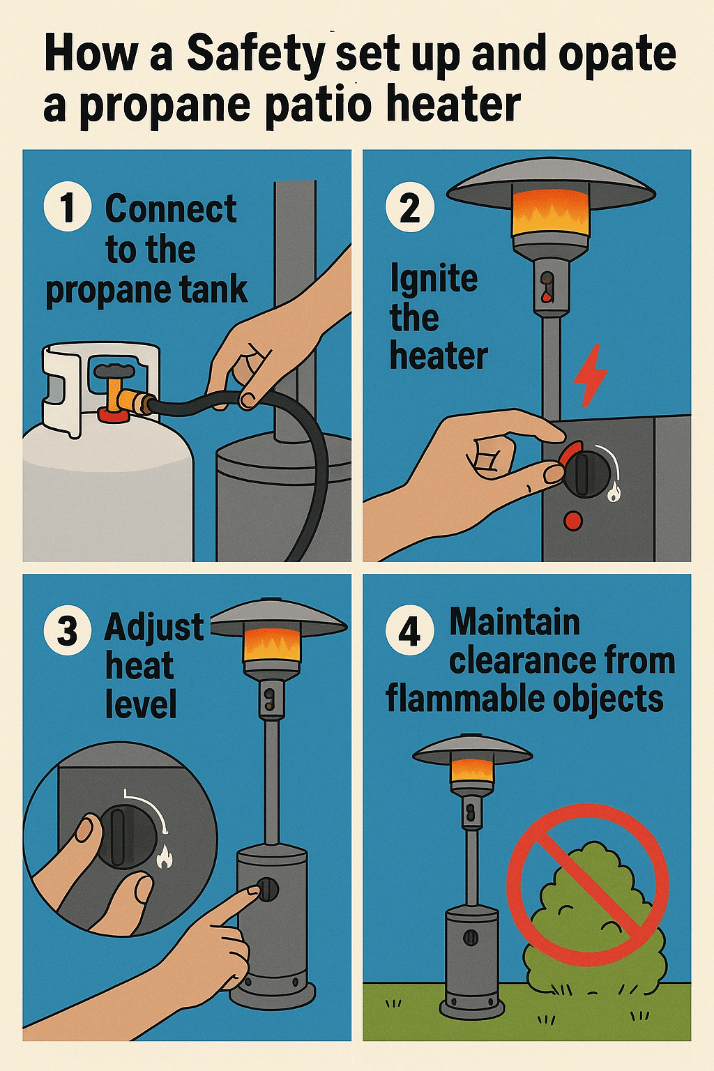 step by step safety setup guide for patio heater reviews propane models