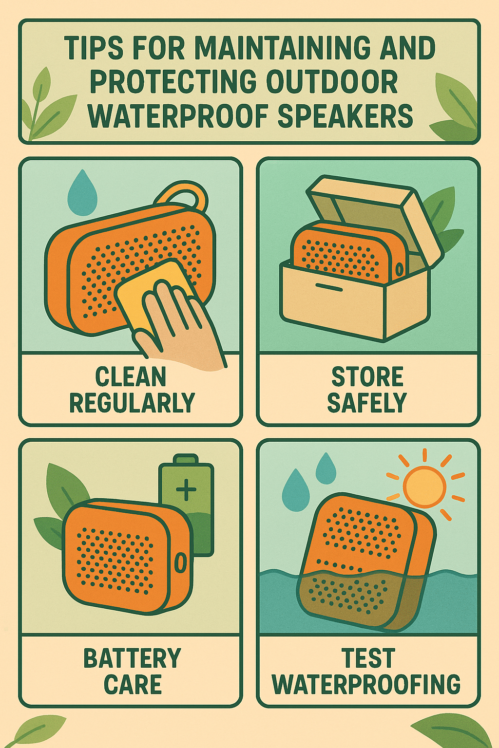 tips for maintaining and protecting outdoor waterproof speakers for outdoor use