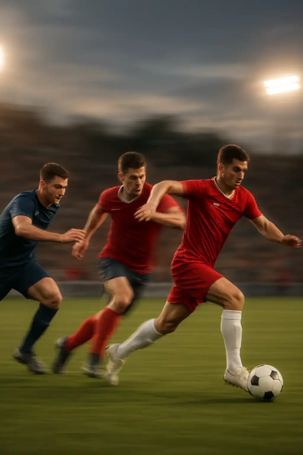 6 Powerful Ways How to Dribble Soccer Ball Like a Pro 4 Action sequence of player showing how to dribble soccer ball to evade defender