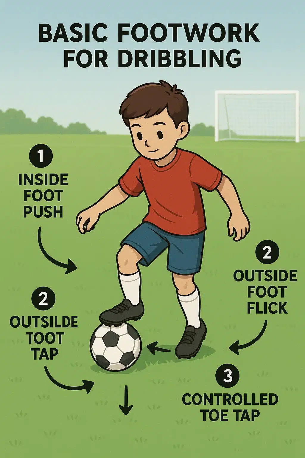 6 Powerful Ways How to Dribble Soccer Ball Like a Pro 2 Step by step guide on how to dribble soccer ball with footwork techniques for beginners