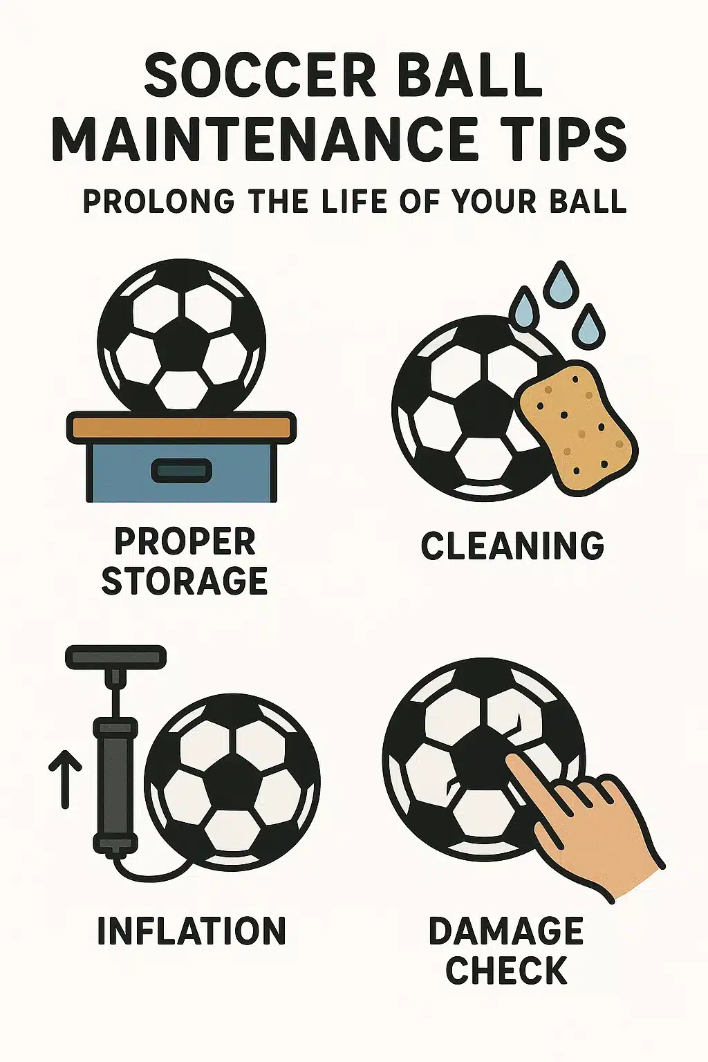 9 Best Soccer Balls Every Soccer Ball Lover Must Own 6 best soccer balls maintenance tips infographic for soccer ball lovers