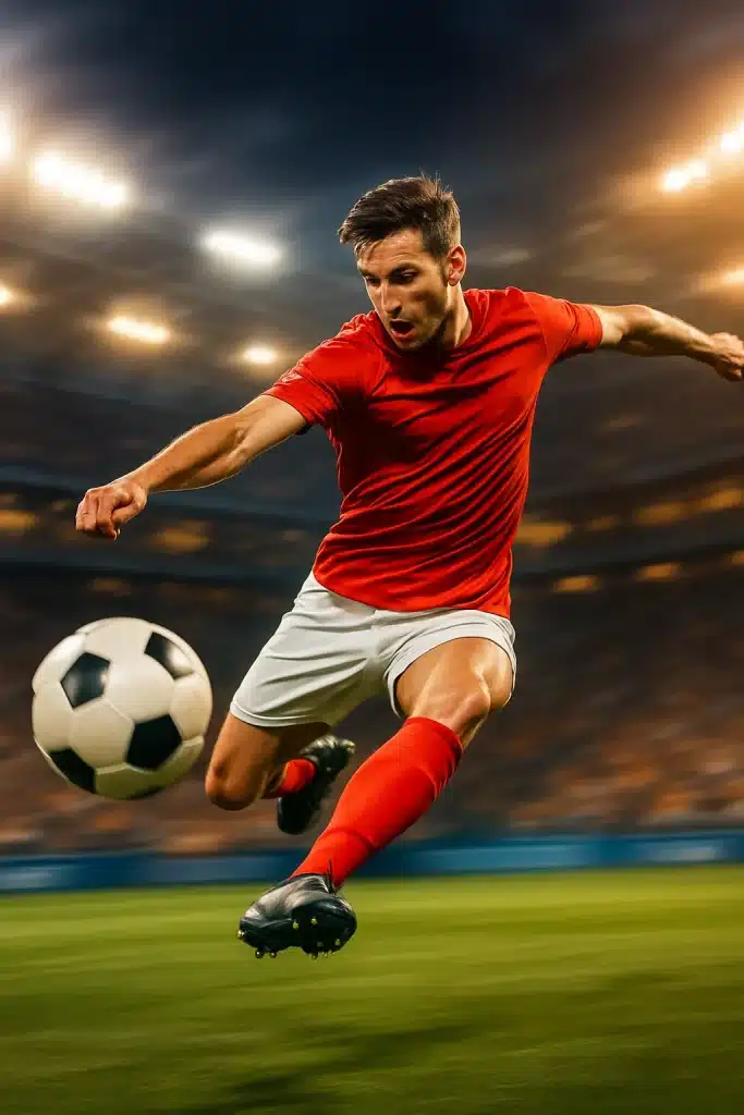 5 Powerful Soccer Shooting Drills Every Soccer Ball Lover Needs 1 dynamic action shot of soccer player executing a perfect shot representing soccer shooting drills passion