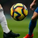 featured soccer passing drills close up of soccer ball mid air between players on vibrant pitch