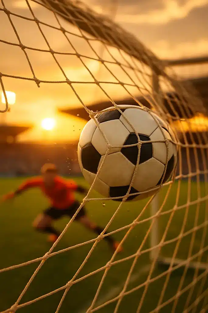 powerful soccer finishing drills moment ball hitting back of net with goalkeeper diving