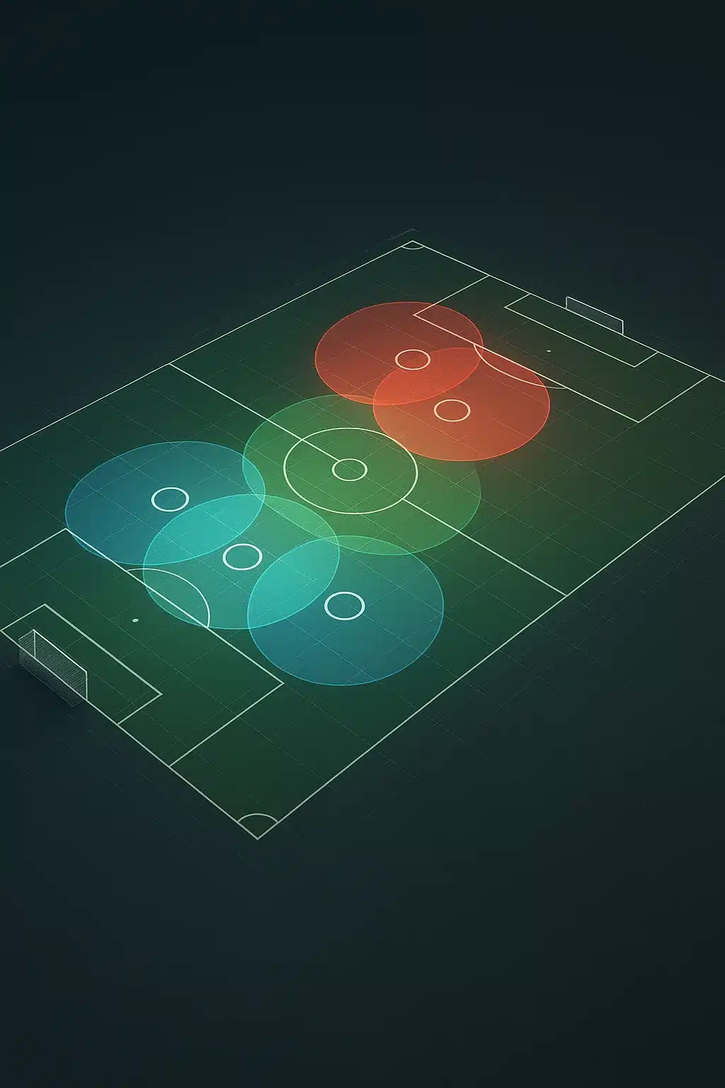 soccer 4 4 2 formation 3d heat map player coverage and position balance visualization