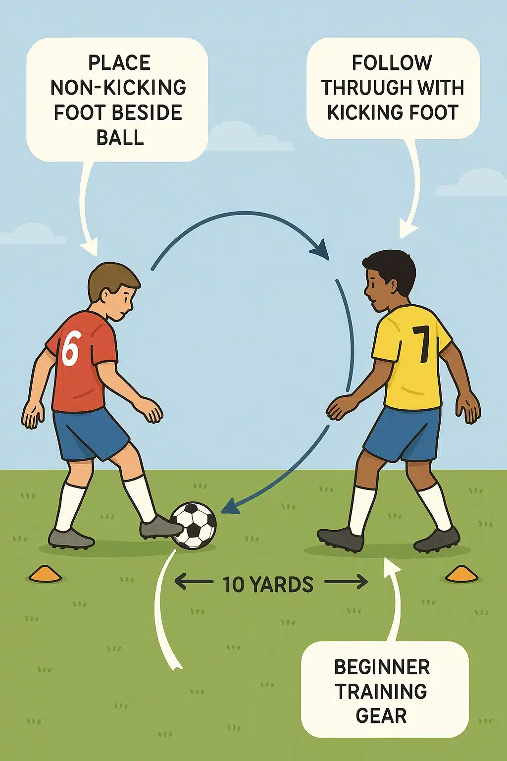 soccer drills for beginners passing drill diagram with arrows and tips