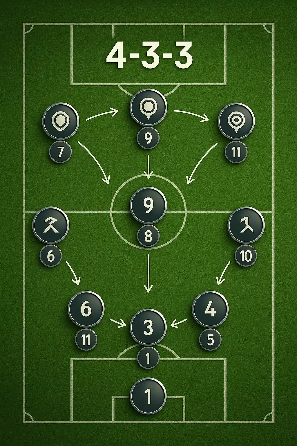 5 Essential Soccer Field Positions Every Ball Lover Should Know 6 soccer field positions lineup formation with numbered circles player roles and passing routes