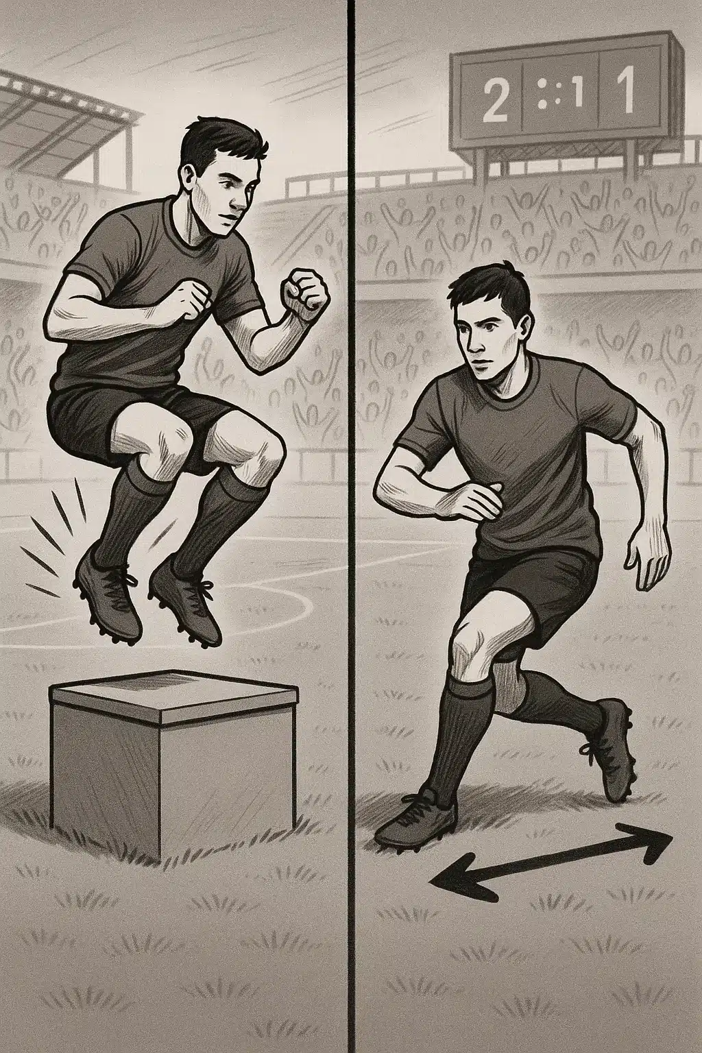 soccer fitness drills plyometric exercises box jumps and lateral bounds for explosive power