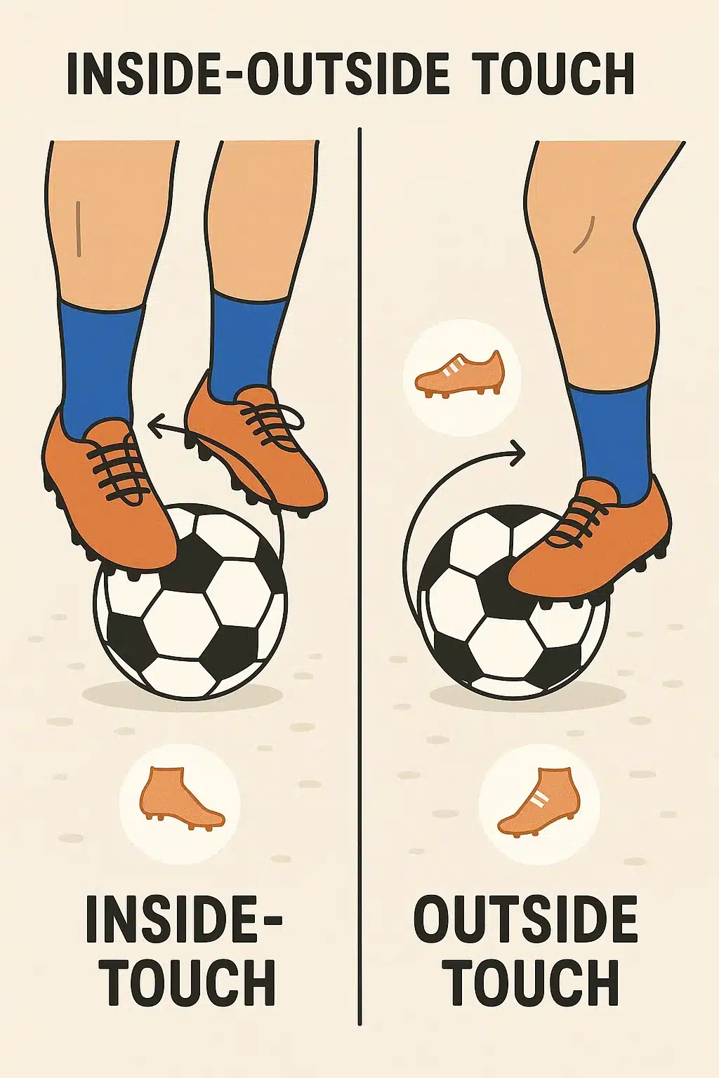 5 Powerful Soccer Footwork Drills Every Ball Lover Needs 3 soccer footwork drills inside outside touch technique detailed diagram