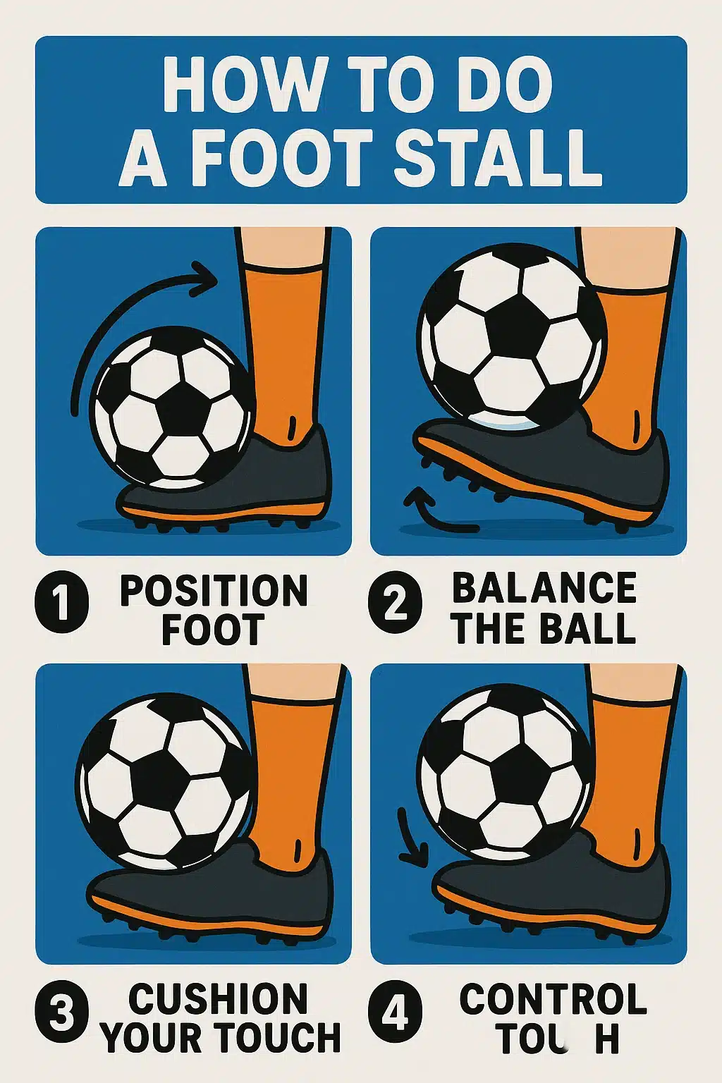 soccer juggling tricks step by step foot stall tutorial for beginners ball control