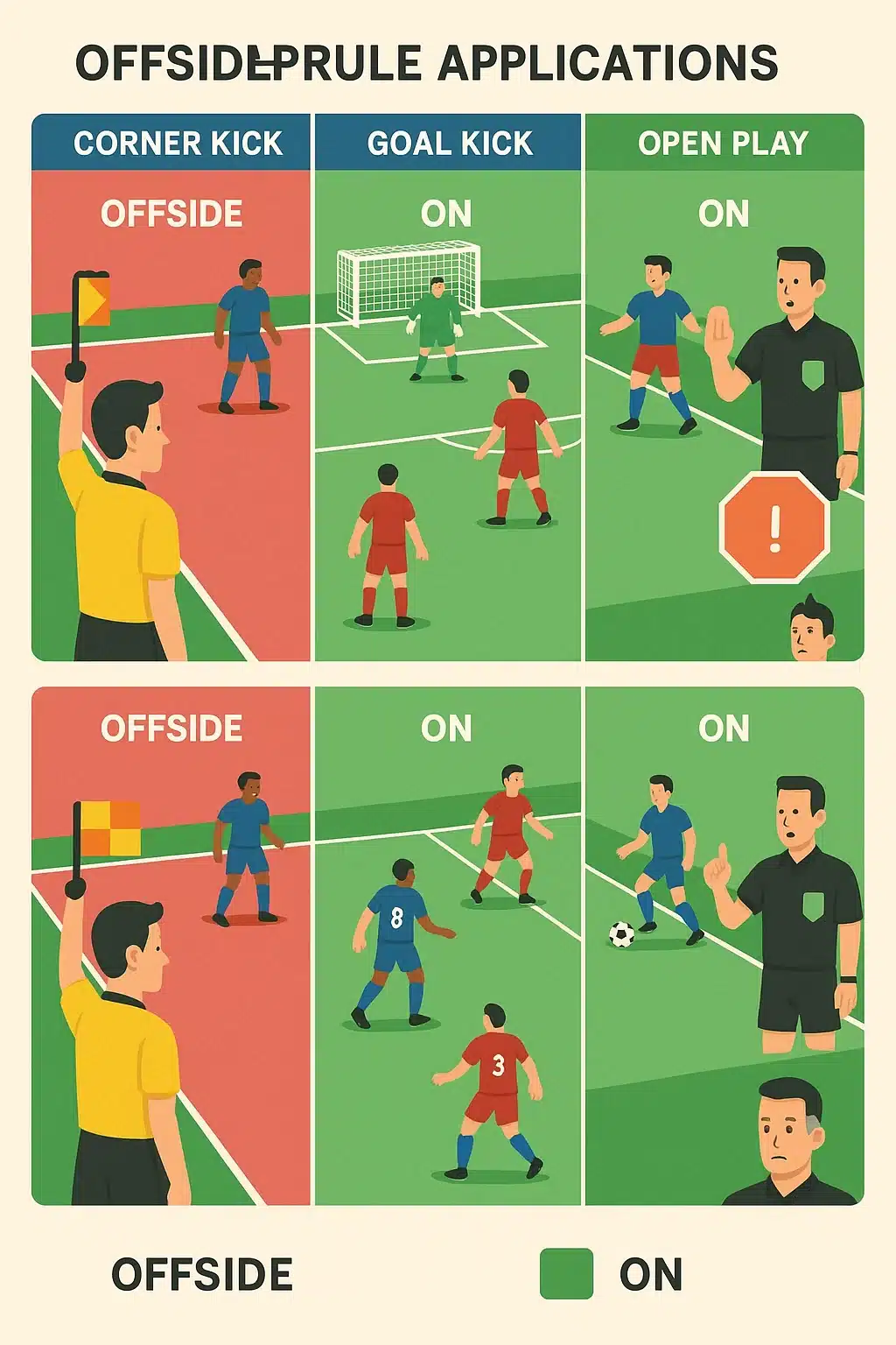 5 Essential Facts About Soccer Offside Rule Every Fan Should Know 5 soccer offside rule comparison visual showing various game scenarios