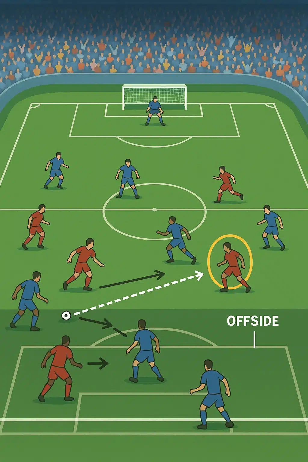 5 Essential Facts About Soccer Offside Rule Every Fan Should Know 2 soccer offside rule diagram showing player position and offside line on pitch