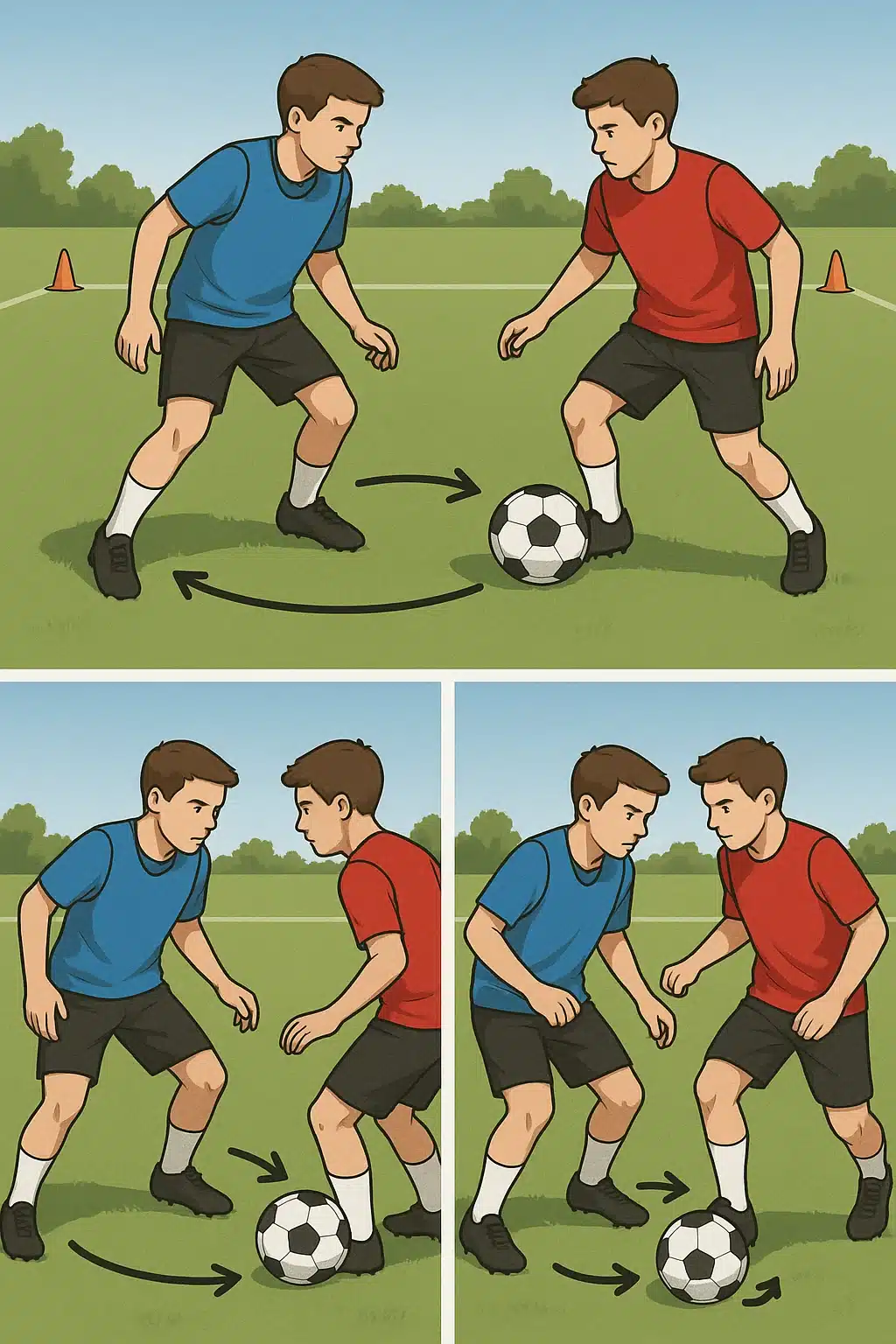 step by step soccer defense drills illustrated one on one defensive positioning and footwork